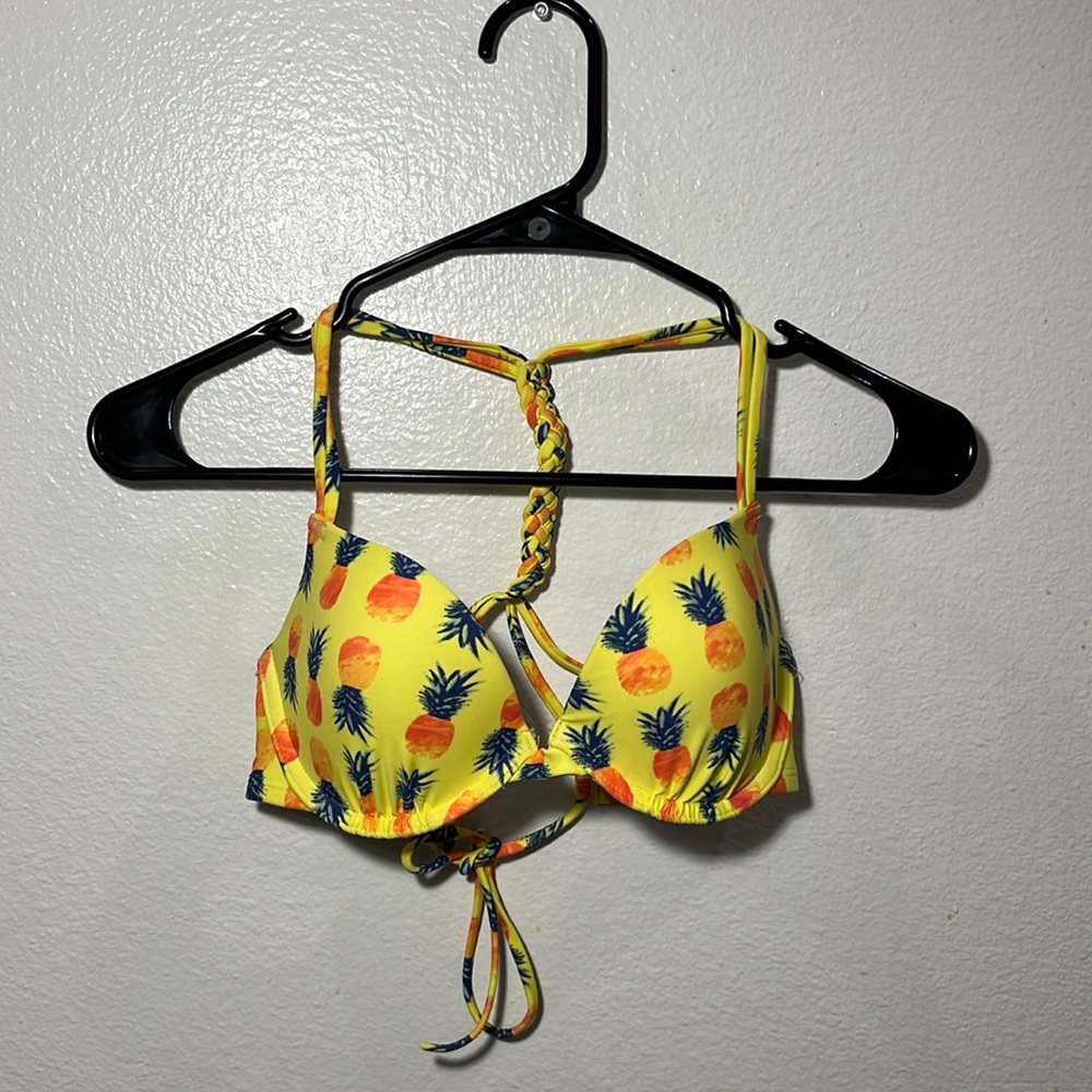 Hollister Pineapple Bikini Push Up Top